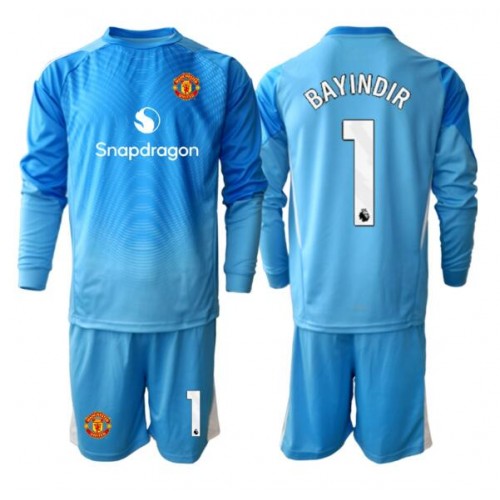 Stroje piłkarskie Manchester United Altay Bayindir #1 Bramkarskie Koszulka Podstawowej dla dzieci 2025-26 Długi Rękaw (+ szorty)